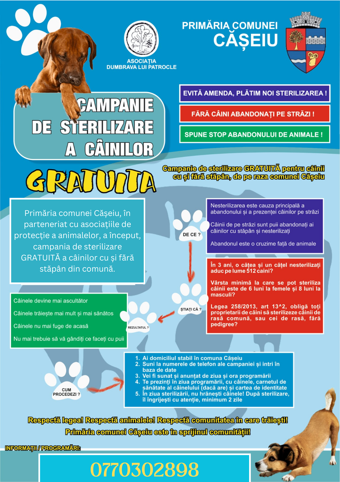 Colaborare cu autoritățile pentru sterilizări